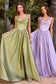 A-Line Satin Dress With A Softly Draped Scoop Neckline And Wide Straps-2