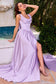 A-Line Satin Dress With A Softly Draped Scoop Neckline And Wide Straps-4