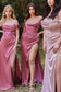 Satin Off The Shoulder Corset Gown-11