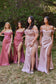 Satin Off The Shoulder Corset Gown-0