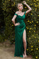 Satin Off The Shoulder Corset Gown-14