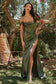 Satin Off The Shoulder Corset Gown-8