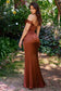 Satin Off The Shoulder Corset Gown-18