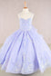 Spaghetti Strap Sequin Mesh Kids Dress with a Detachable Ribbon and Ruffled Back Skirt-4
