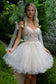 3D Flower and Embroidery Embellished Glitter Mesh Homecoming Dress w/ Lace-Up Back-3