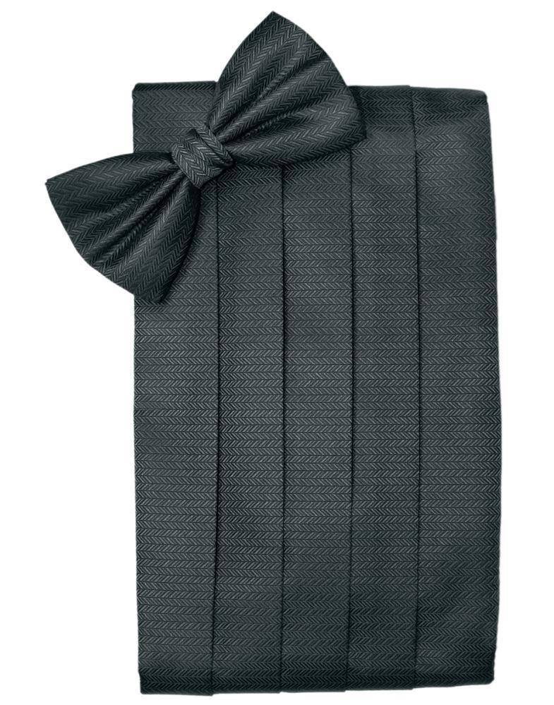 Set Herringbone Cummerbund & Bow Tie-2