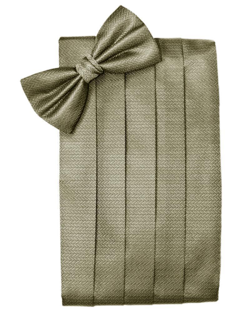 Set Herringbone Cummerbund & Bow Tie-3