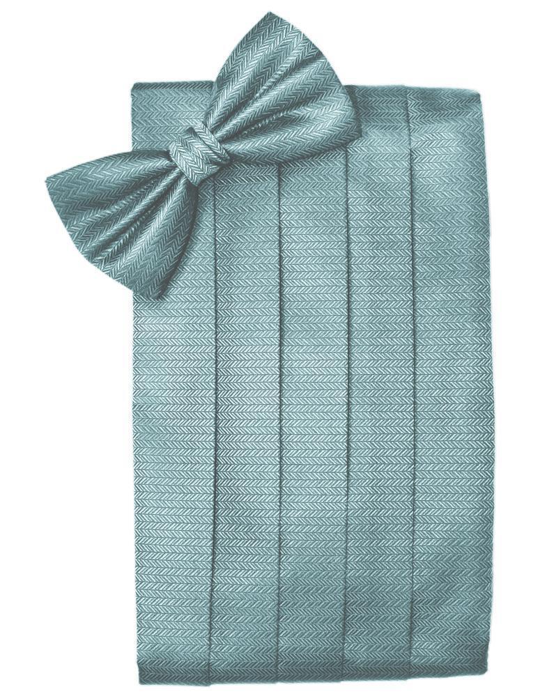 Set Herringbone Cummerbund & Bow Tie-12