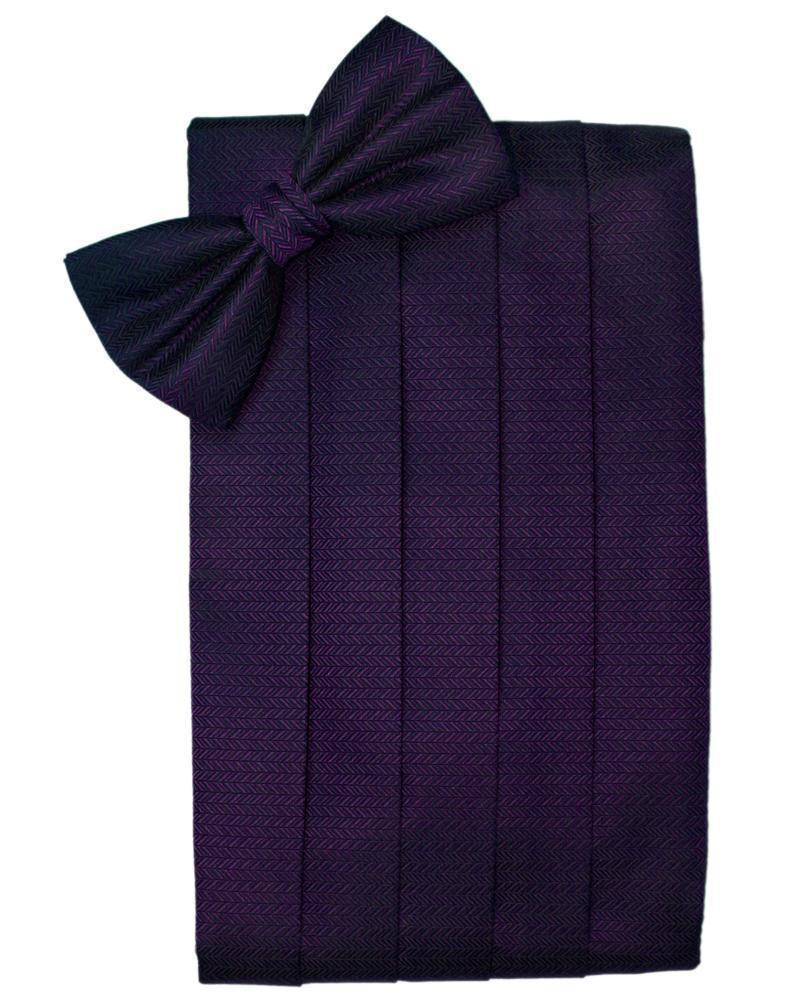Set Herringbone Cummerbund & Bow Tie-41