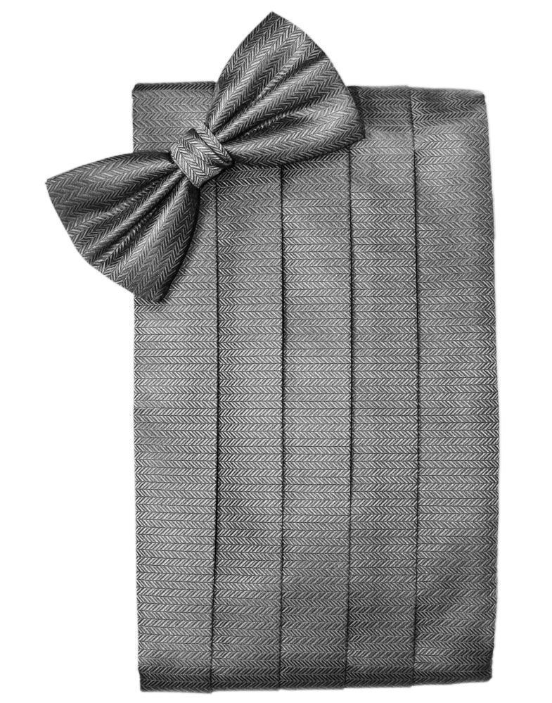 Set Herringbone Cummerbund & Bow Tie-50