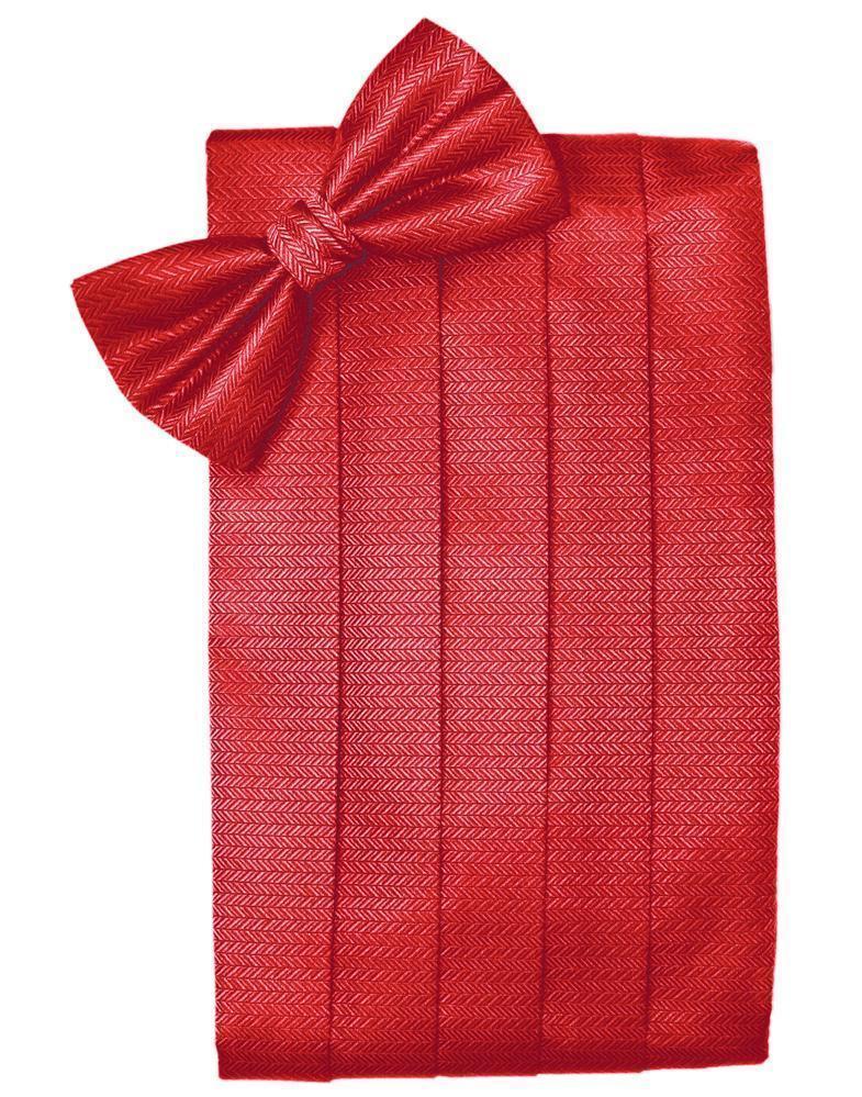 Set Herringbone Cummerbund & Bow Tie-54
