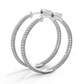 2.5 CTW Lab-Created Moissanite Triple Row Hoop Earrings in 14K Gold Over Sterling with Vault Lock Clasp-1