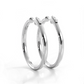 2.5 CTW Lab-Created Moissanite Triple Row Hoop Earrings in 14K Gold Over Sterling with Vault Lock Clasp-2