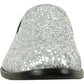 BRAVO Men Dress Shoe PROM-8 Loafer Shoe for Prom & Wedding Silver-1