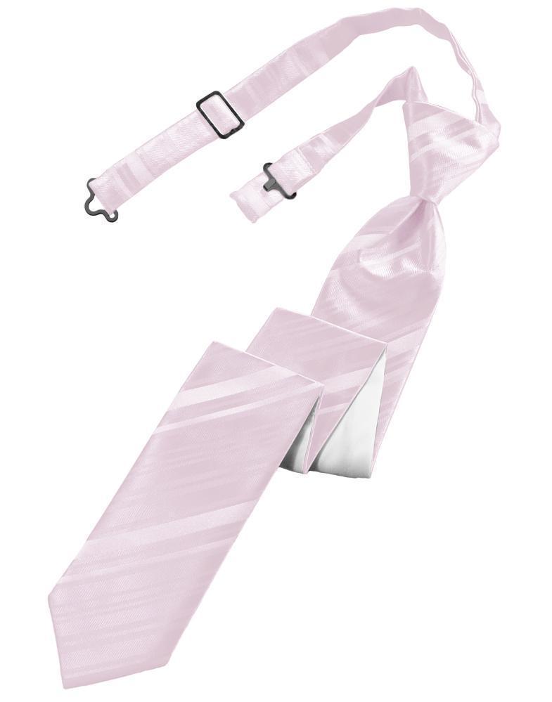 Striped Satin Skinny Necktie Pre-Tie-7