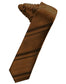Striped Satin Skinny Necktie Self Tie-13