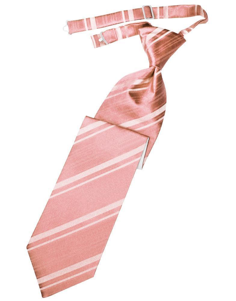 Striped Satin Kids Necktie-15