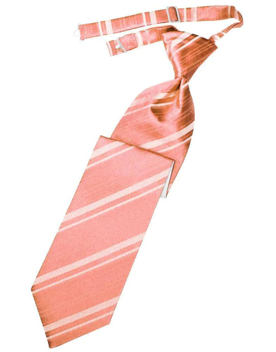Striped Satin Kids Necktie-14