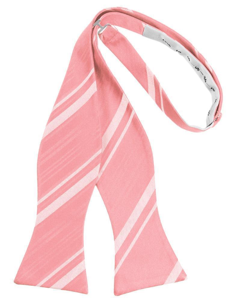 Striped Satin Bow Tie Self Tie-14