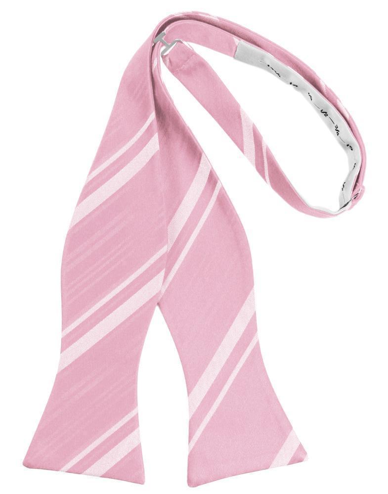 Striped Satin Bow Tie Self Tie-15