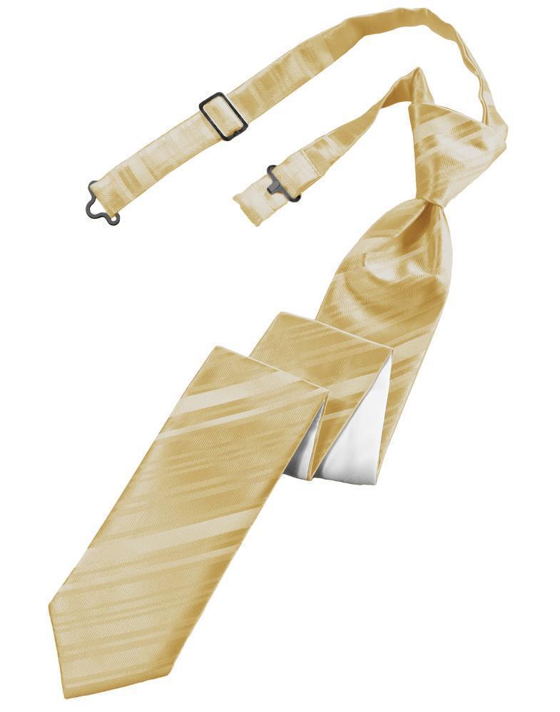 Striped Satin Skinny Necktie Pre-Tie-22