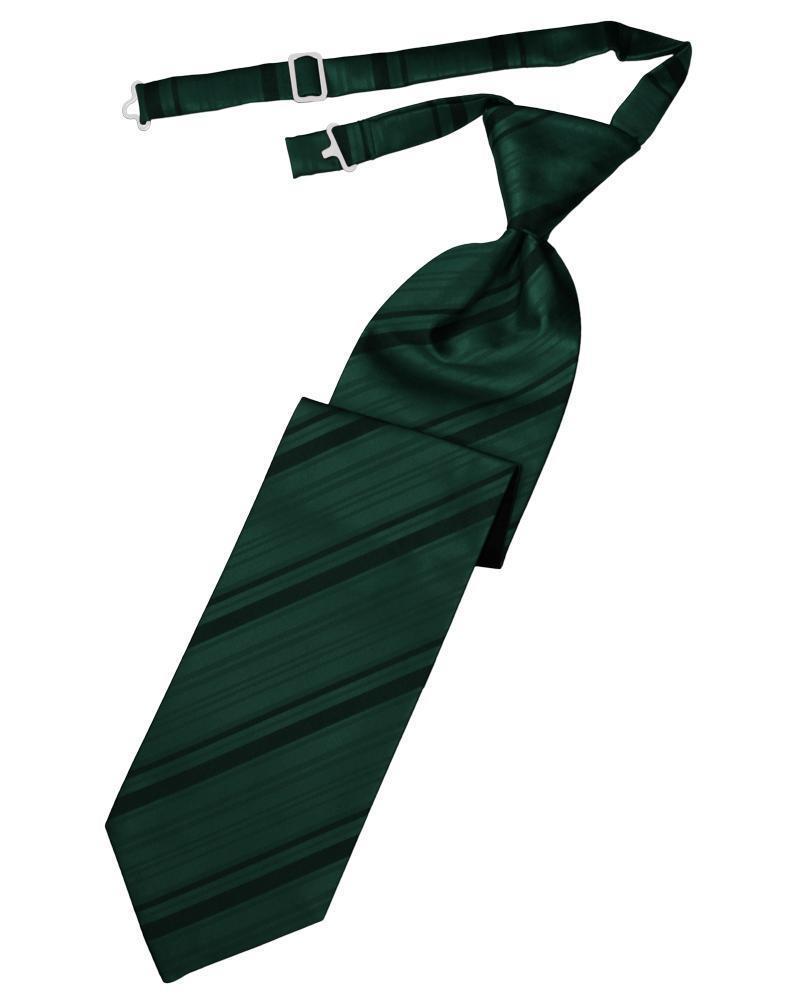 Striped Satin Necktie Pre-Tie-24