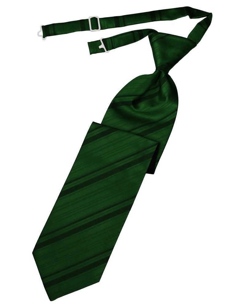 Striped Satin Necktie Pre-Tie-25