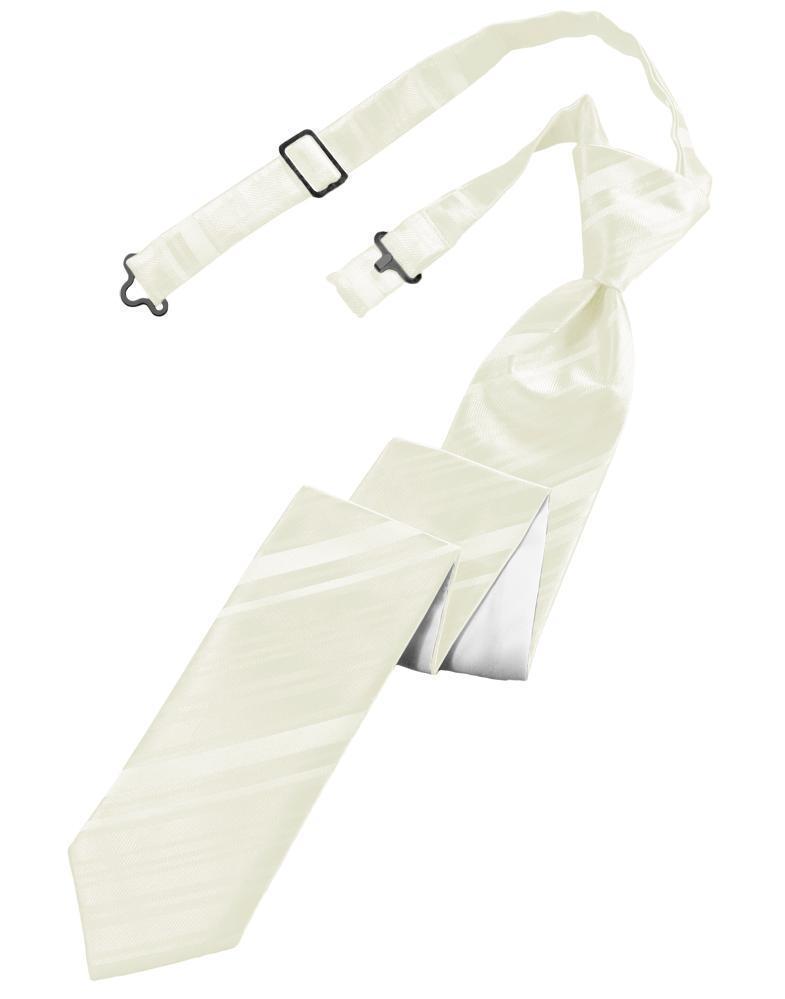 Striped Satin Skinny Necktie Pre-Tie-26