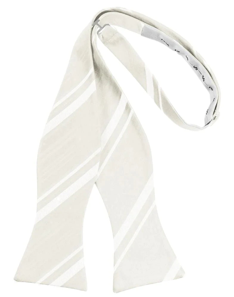 Striped Satin Bow Tie Self Tie-25