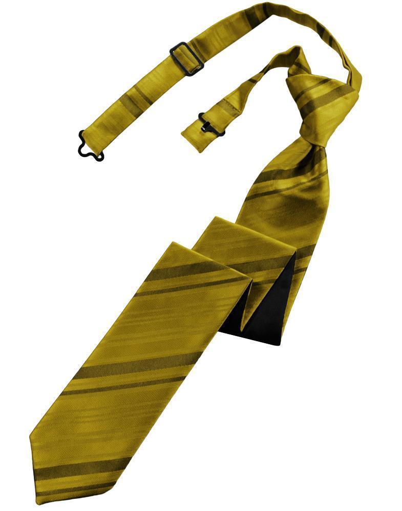 Striped Satin Skinny Necktie Pre-Tie-20