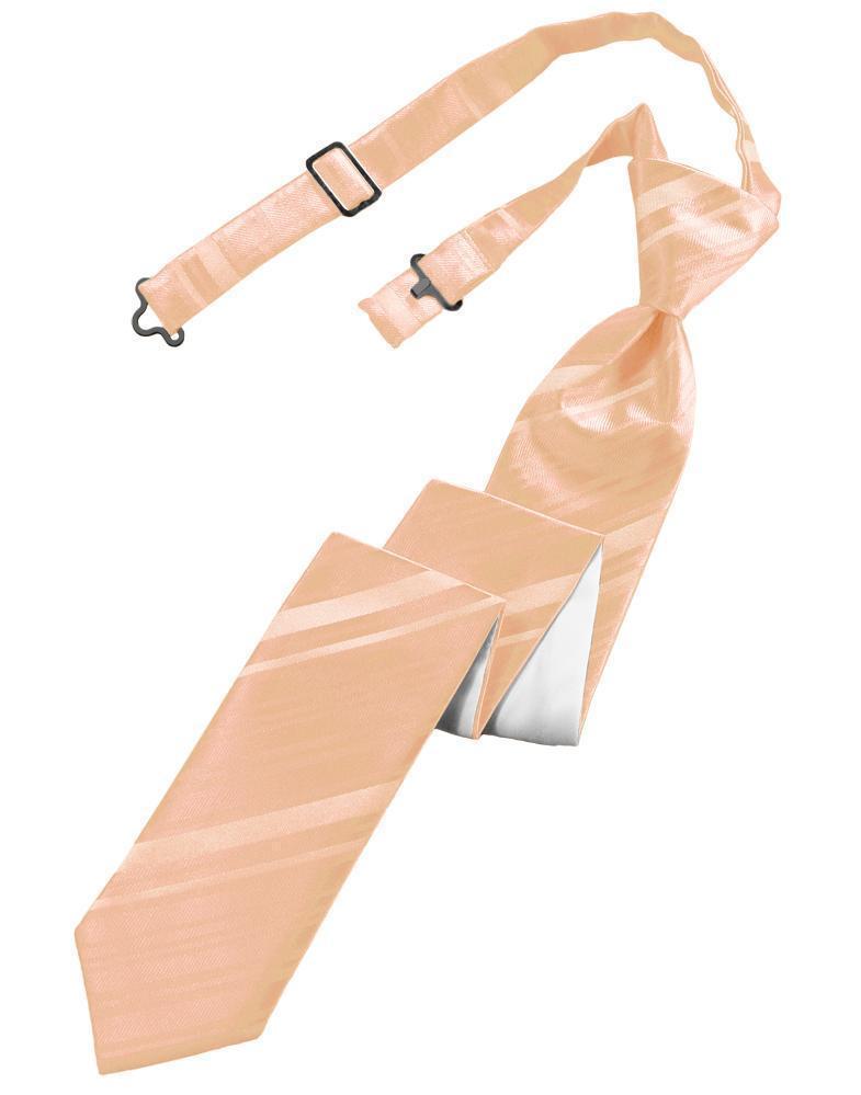 Striped Satin Skinny Necktie Pre-Tie-40