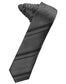 Striped Satin Skinny Necktie Self Tie-44