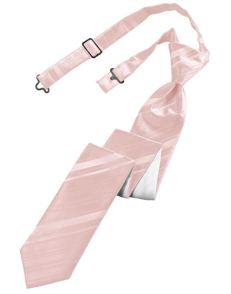 Striped Satin Skinny Necktie Pre-Tie-45