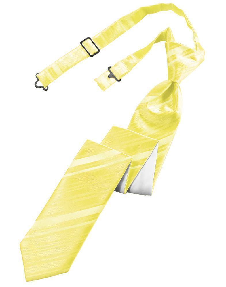 Striped Satin Skinny Necktie Pre-Tie-55