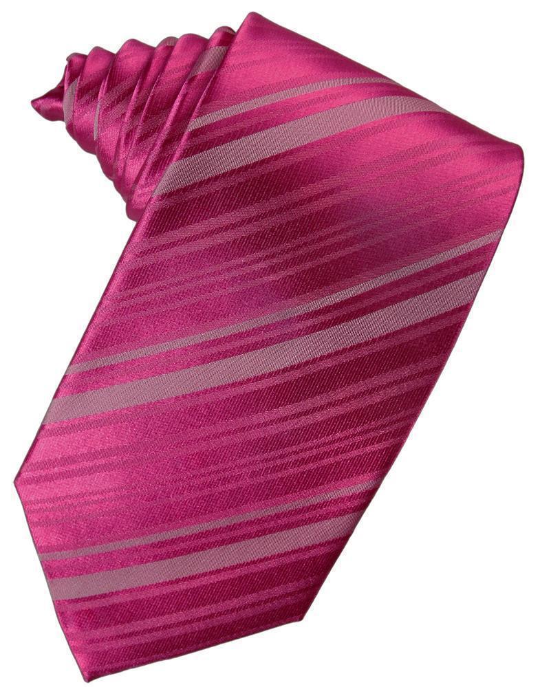 Striped Satin Necktie Self Tie-61