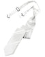 Striped Satin Skinny Necktie Pre-Tie-60
