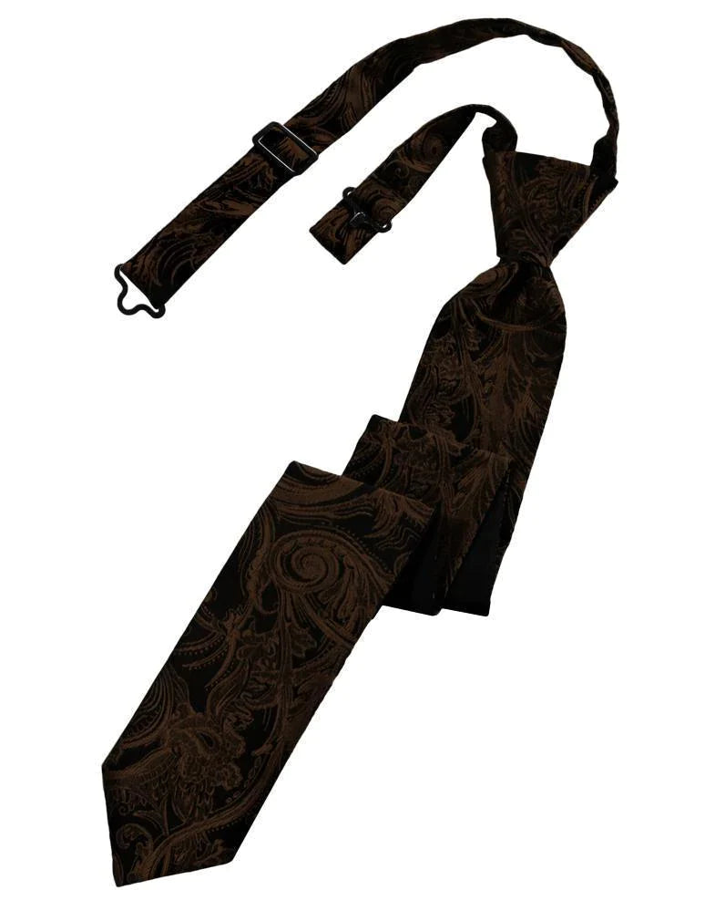 Tapestry Skinny Necktie Pre- Tied-3