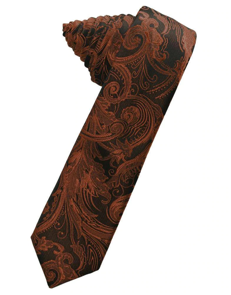 Tapestry Skinny Necktie Self Tie-14