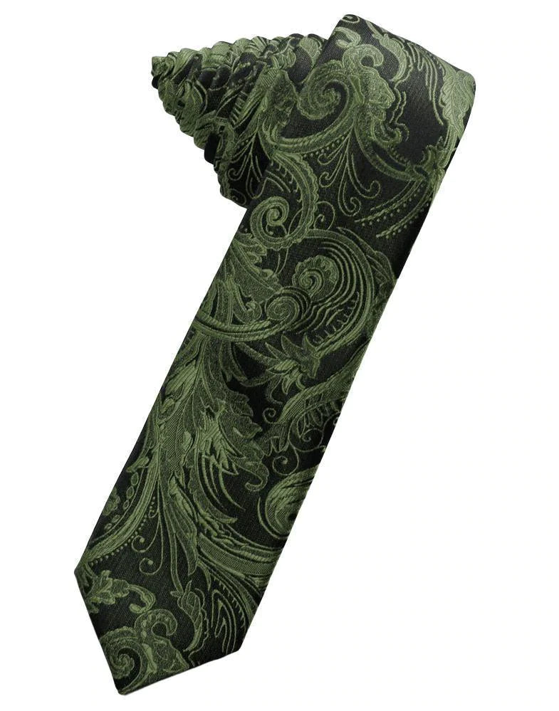 Tapestry Skinny Necktie Self Tie-17