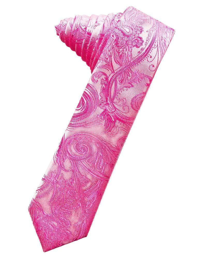Tapestry Skinny Necktie Self Tie-19