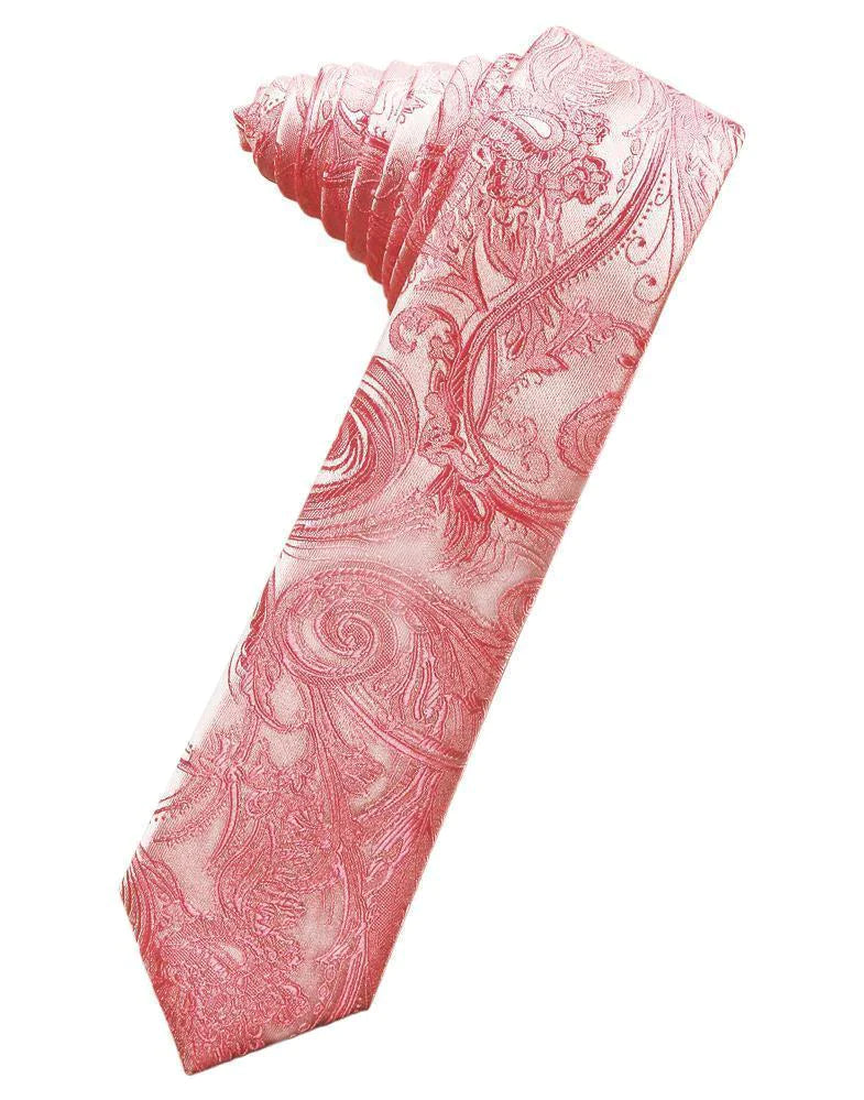 Tapestry Skinny Necktie Self Tie-22