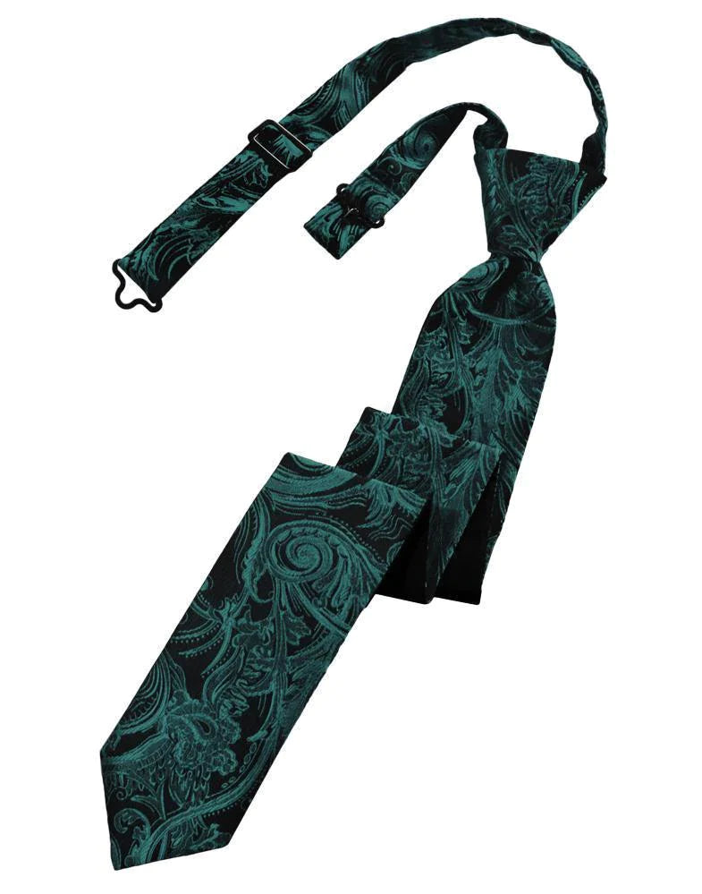 Tapestry Skinny Necktie Pre- Tied-19