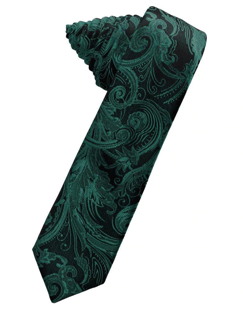 Tapestry Skinny Necktie Self Tie-28