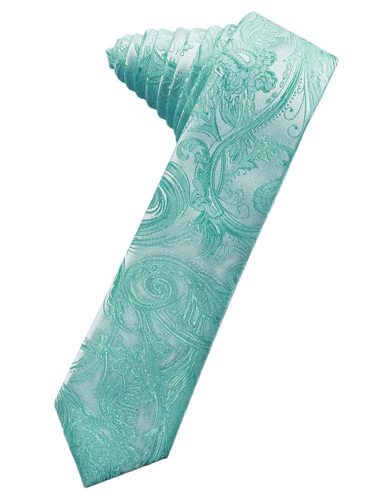 Tapestry Skinny Necktie Self Tie-37
