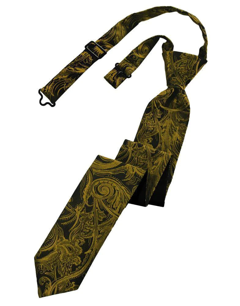 Tapestry Skinny Necktie Pre- Tied-11