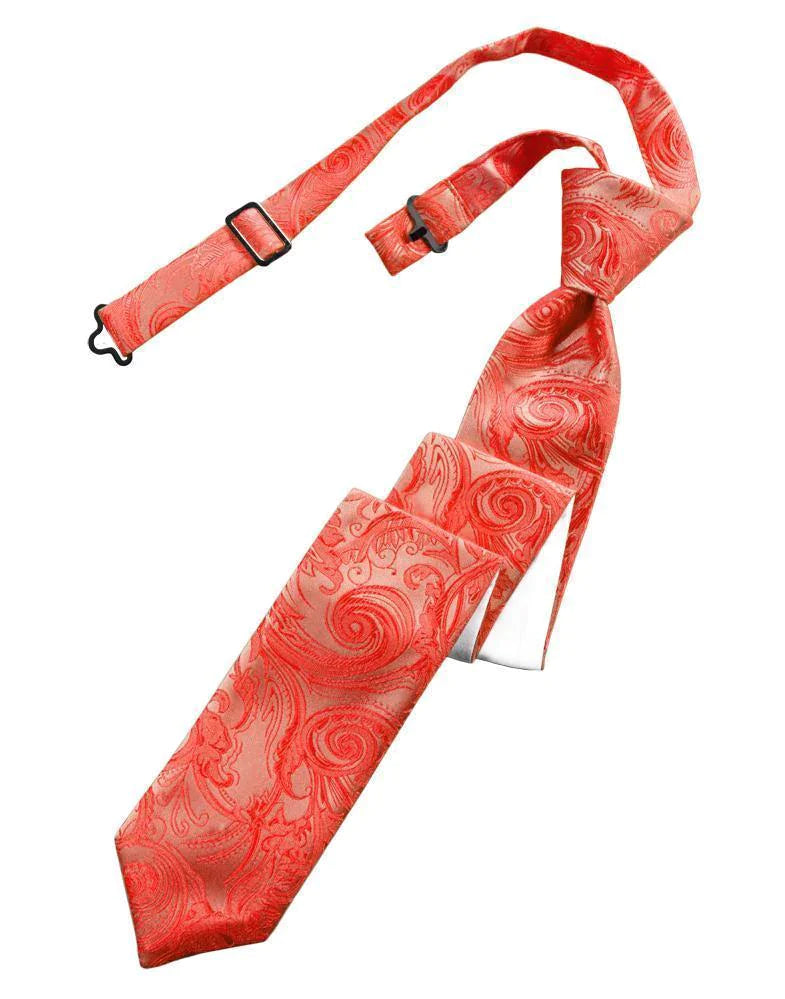 Tapestry Skinny Necktie Pre- Tied-34