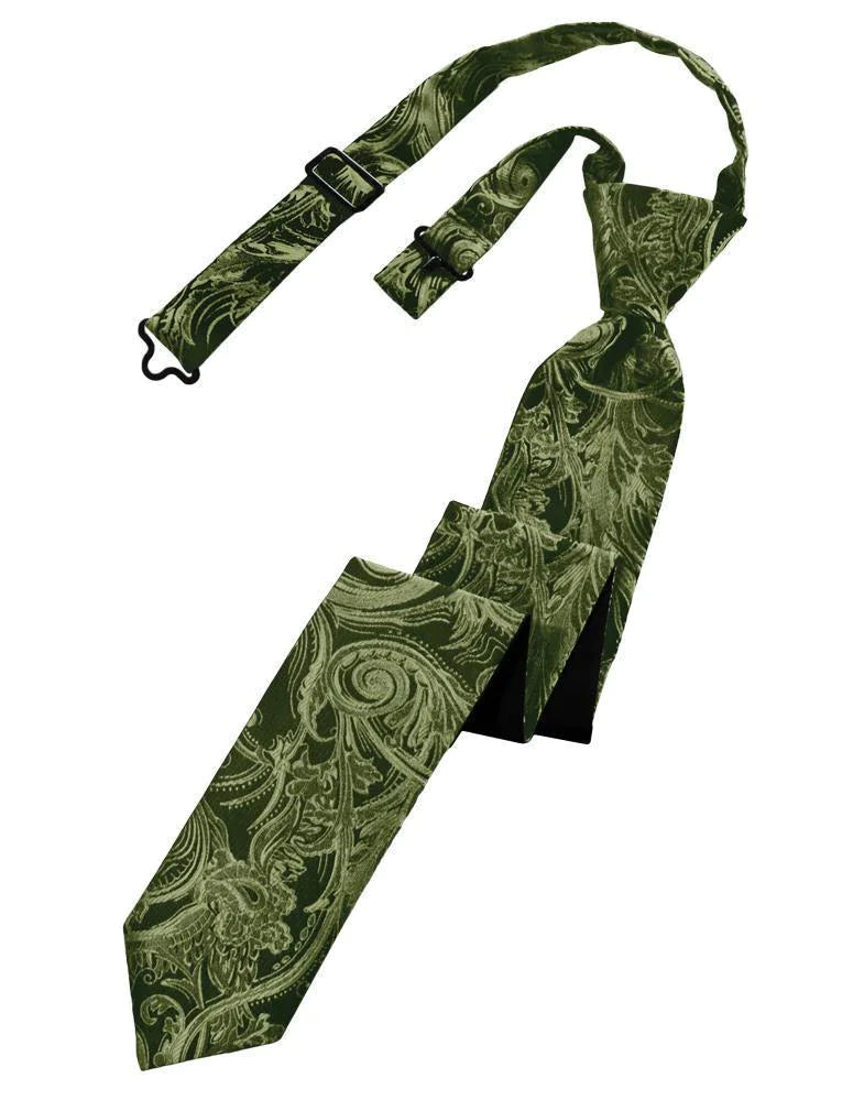 Tapestry Skinny Necktie Pre- Tied-42