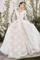 Yvaine 3D Floral Long Slv Wedding Gown For Curve-2