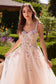 White A-Line Dress With Multi Colored Floral Embellishment-1