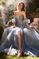 Strapless A-Line Layered Tulle Gown-5